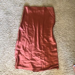 Silk midi skirt